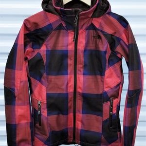 North Face Pink Plaid 3-in-1 Jacket Women's Small